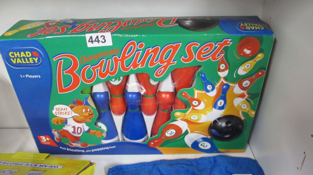 Lot 443: Brand new old stock Bowling set