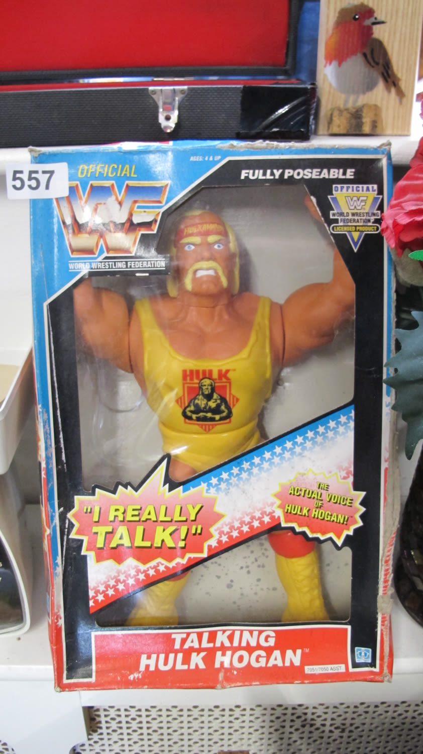 Lot 557: Brand new old stock Talking Hulk Hogan