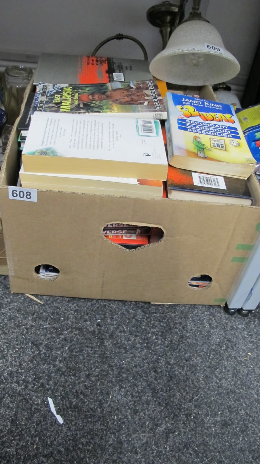 Lot 608: Box of Misc books