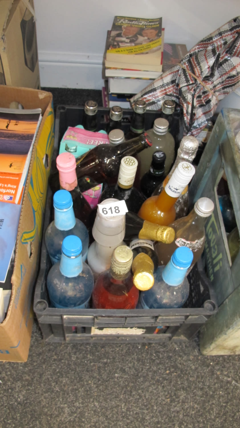 Lot 618: Box of Misc alcohol and mixers