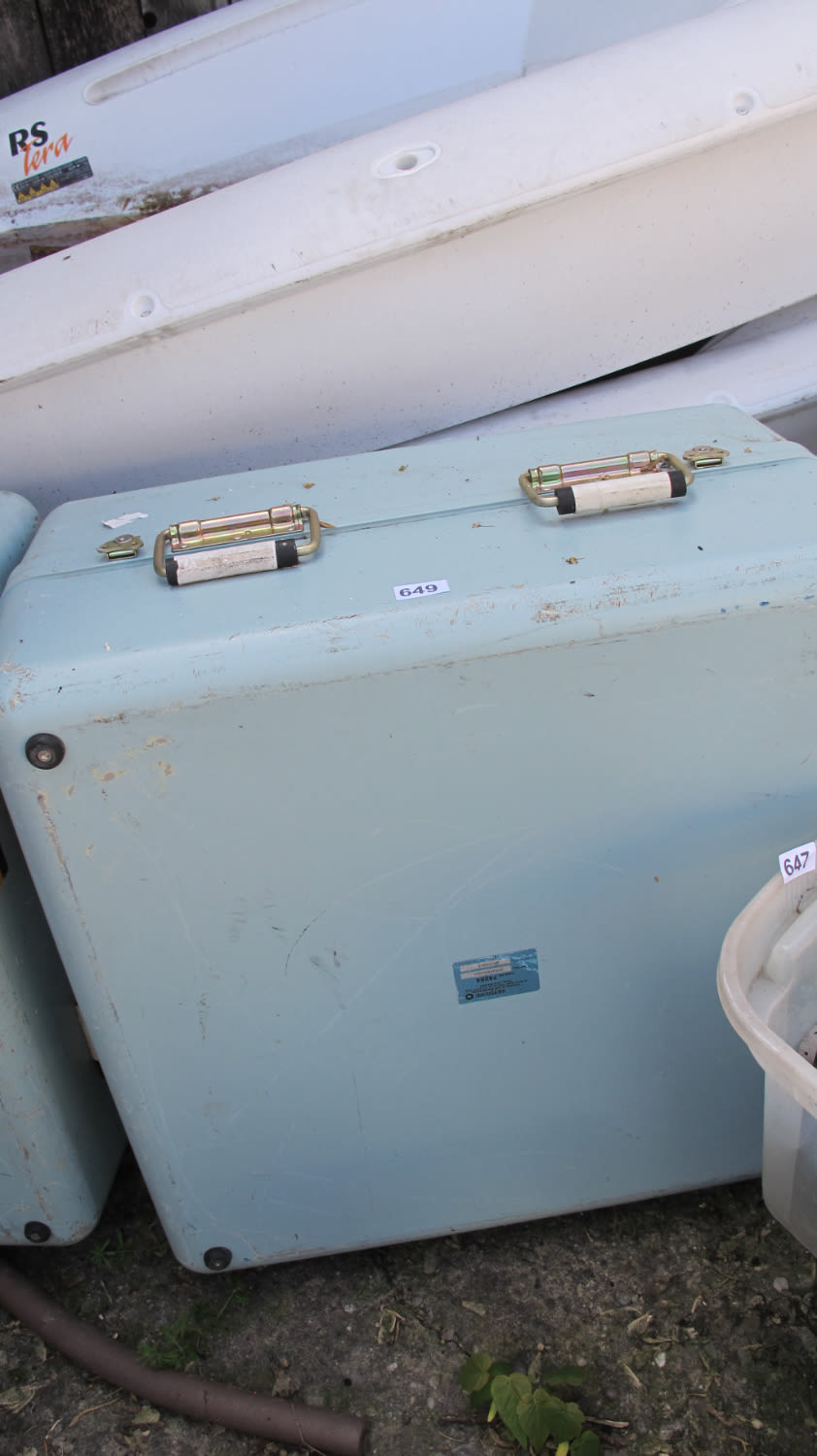 Lot 649: air tight floatation storage units that were destined...