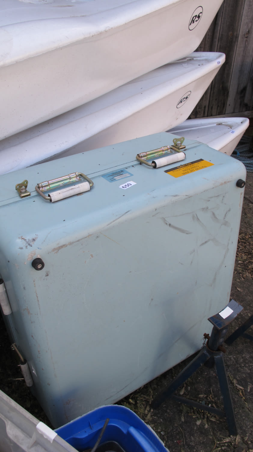 Lot 650: air tight floatation storage units that were destined...
