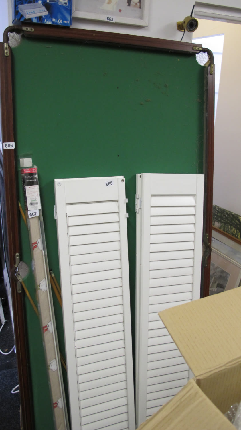 Lot 666: fold away snooker pool table complete with balls...