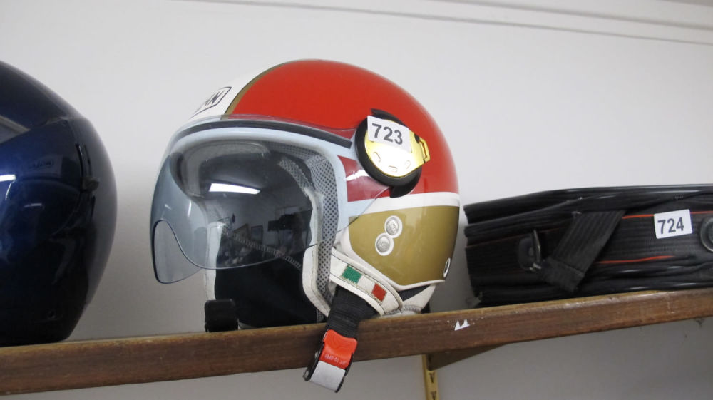 Lot 723: Vintage crash helmet