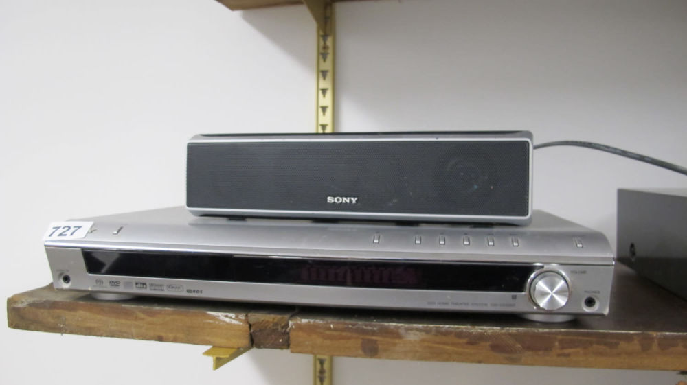 Lot 727: Sony surround sound system with centre speaker