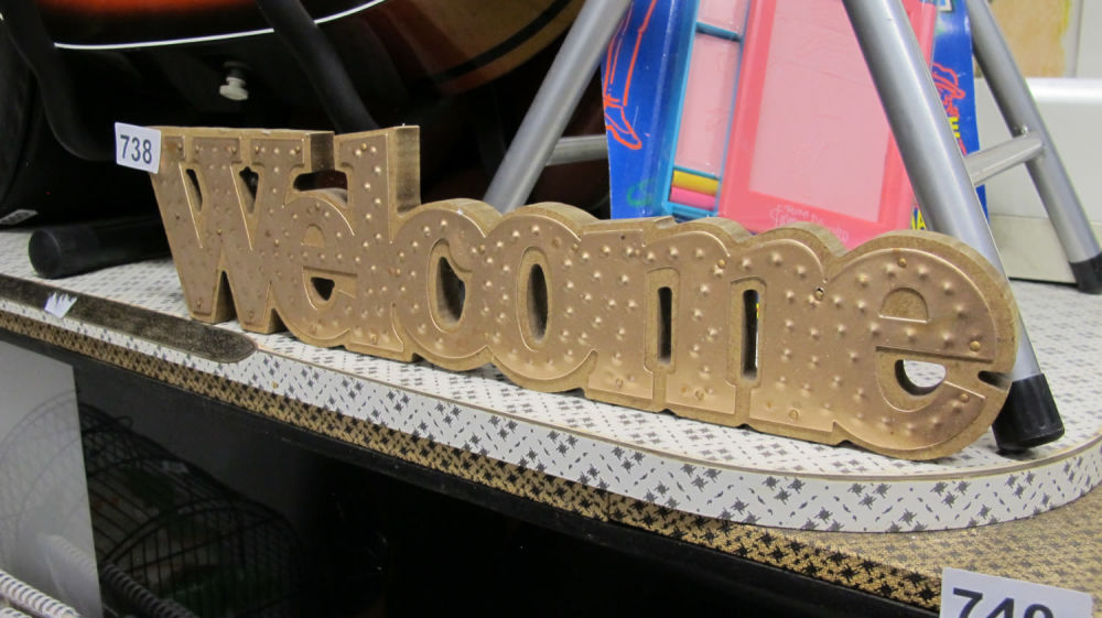 Lot 738: Welcome sign