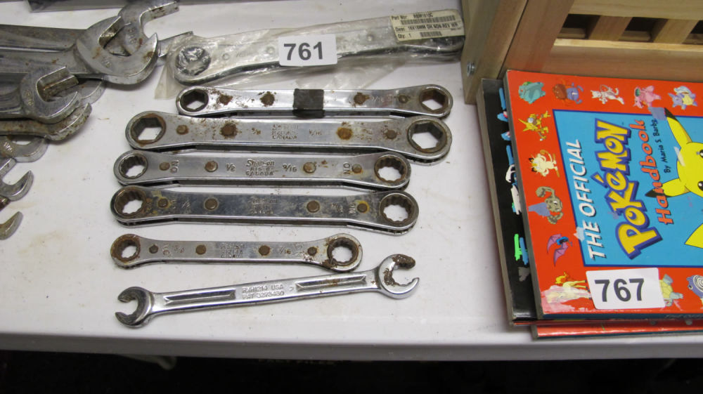 Lot 761: Snap On ratchet spanners