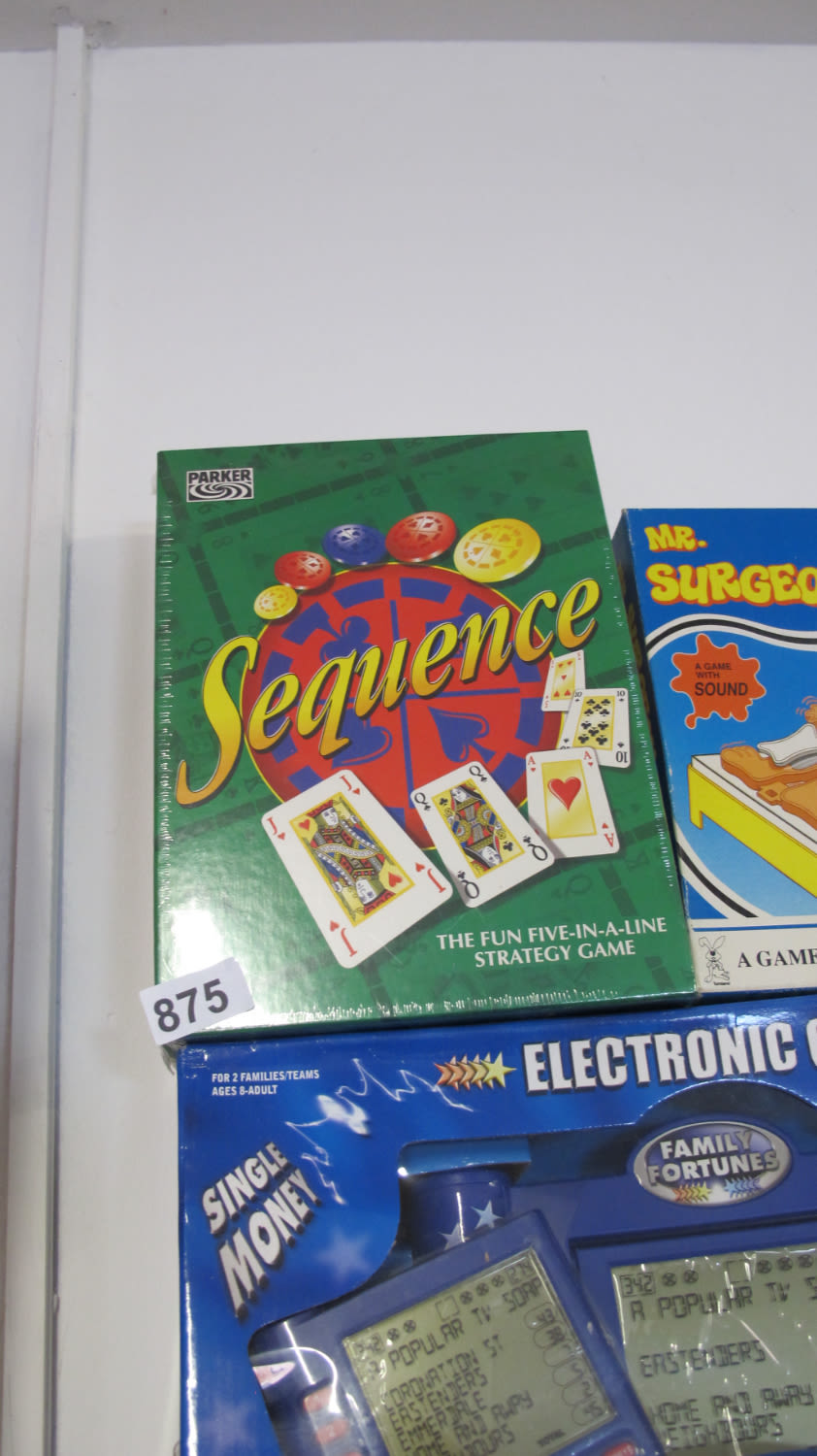 Lot 875: Brand new old stock Sequence game