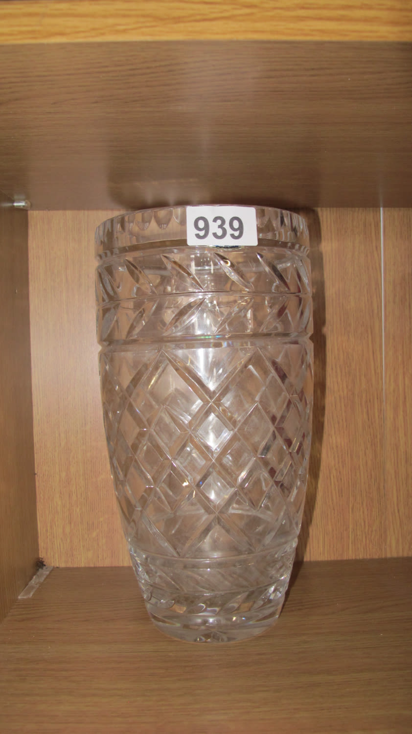 Lot 939: cut glass vase