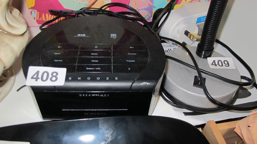 Lot 408: Roberts DAB radio clock alarm