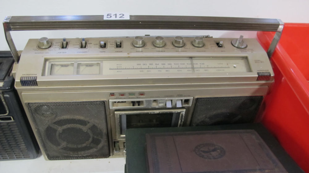 Lot 512: Vintage radio cassette recorder
