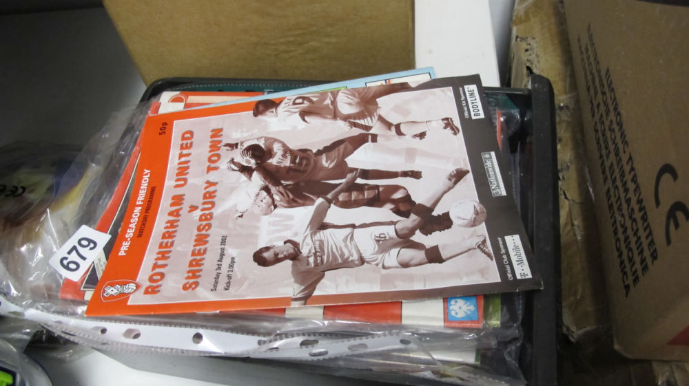 Lot 679: Rotherham United football programmes