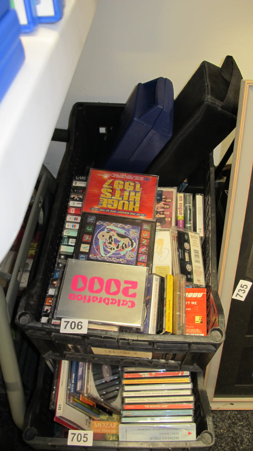 Lot 706: Box of CDs