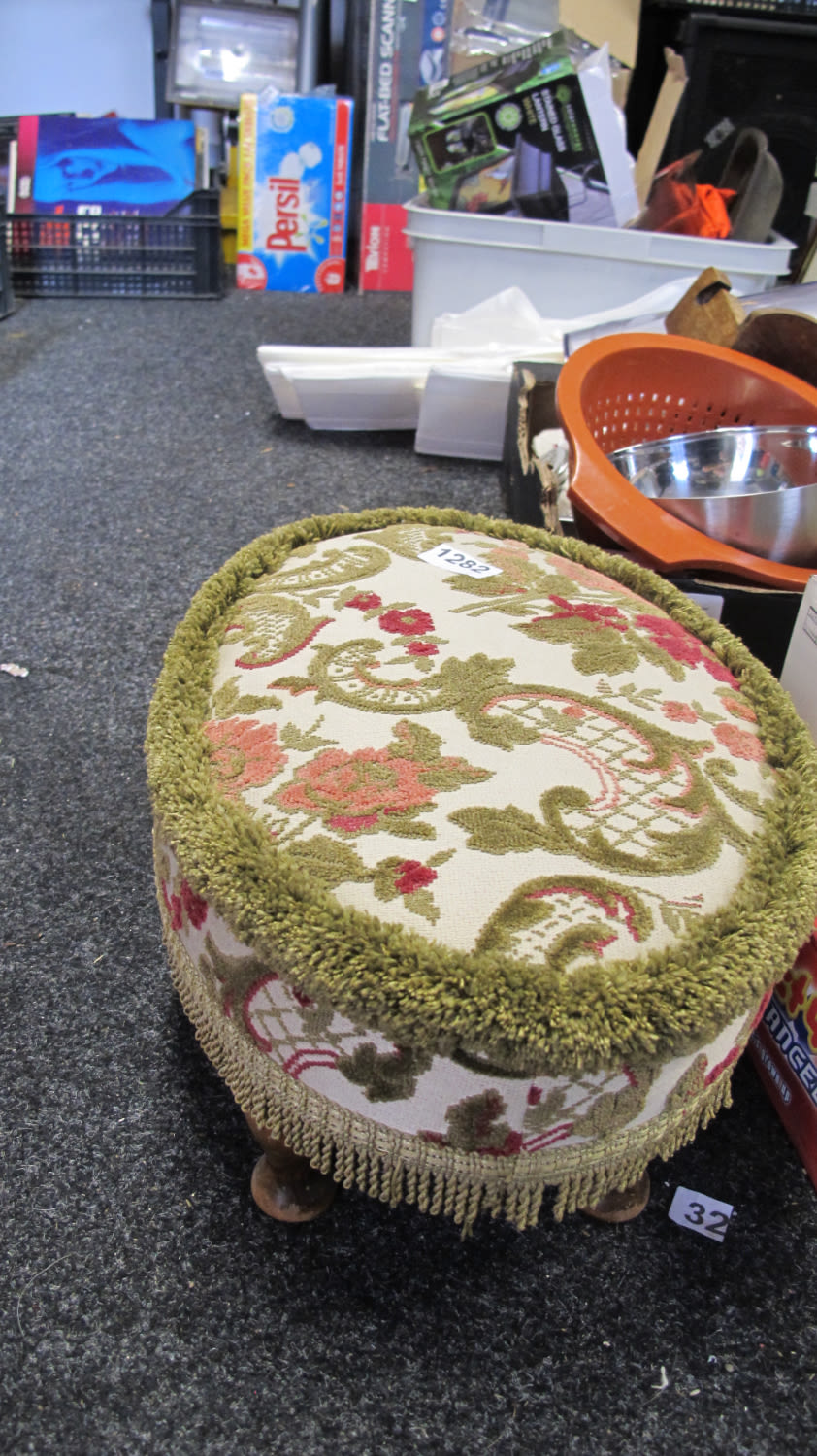 Lot 1282: Upholstered footstool