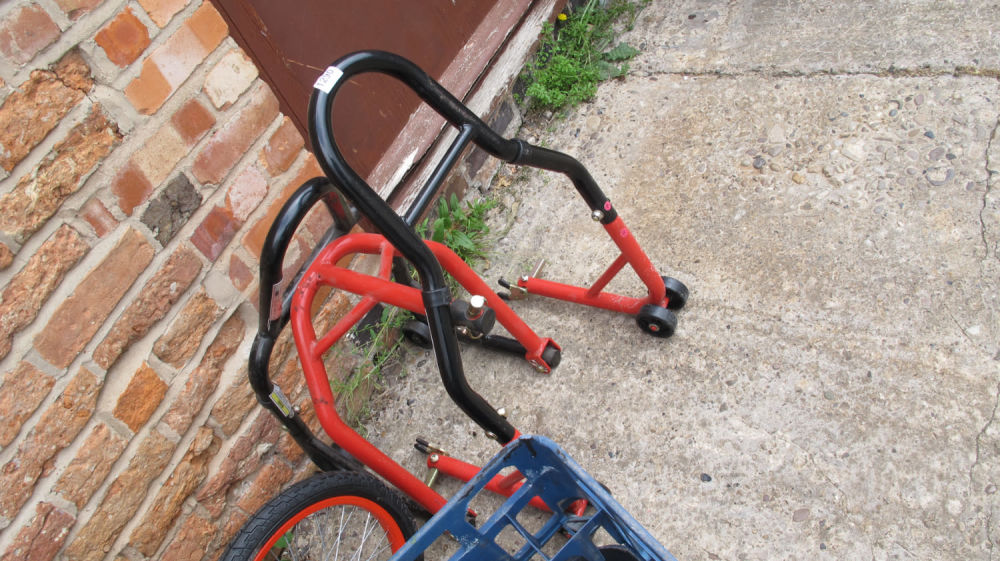 Lot 1290: Motorcycle stands