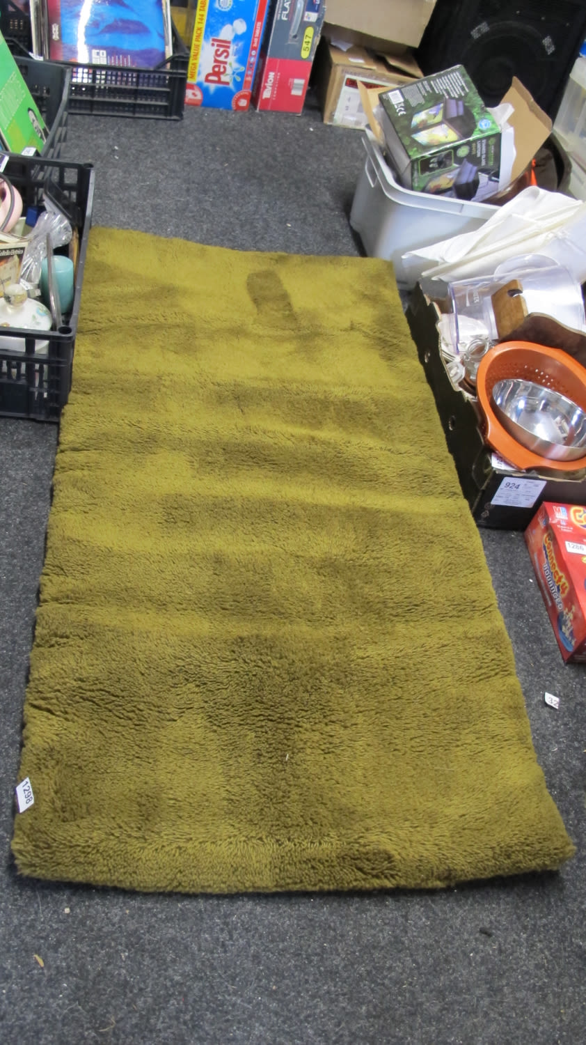 Lot 1298: Green carpet runner