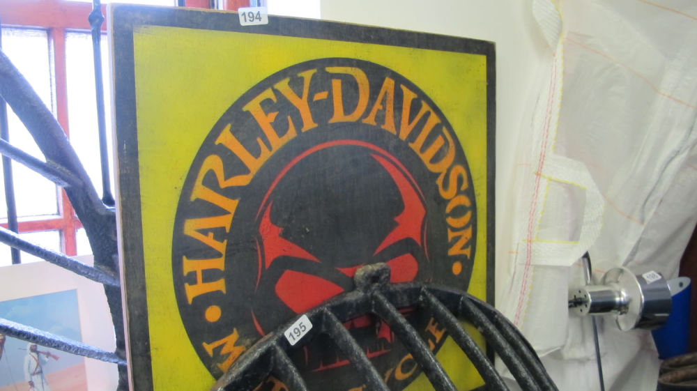 Lot 194: Harley Davidson sign