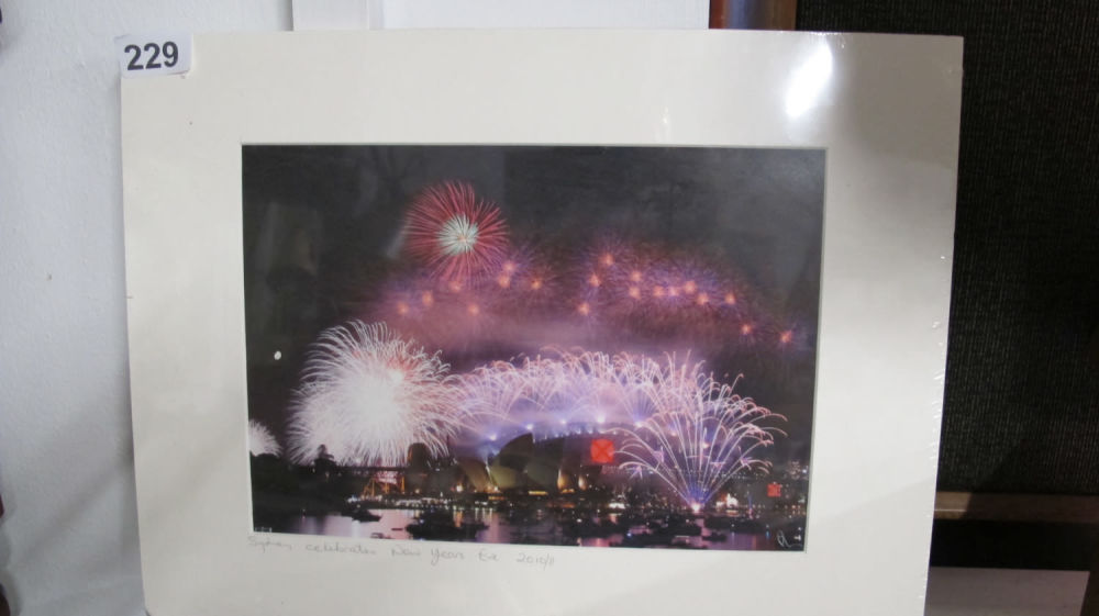 Lot 229: Photograph of Sydney New Years Eve fire works