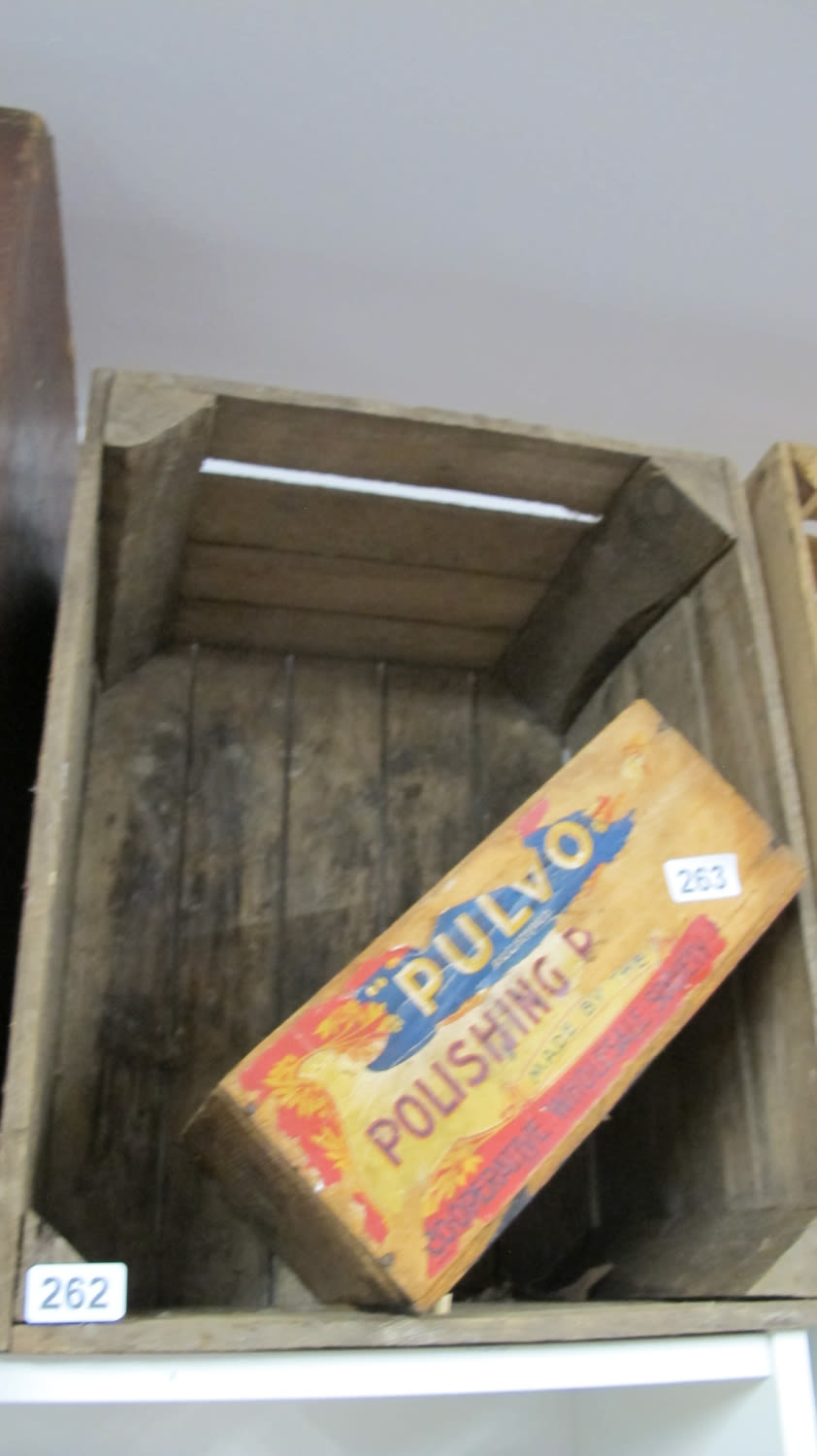 Lot 262: Vintage wooden crate