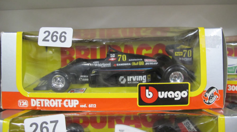 Lot 266: Burago Detroit Cup die cast car