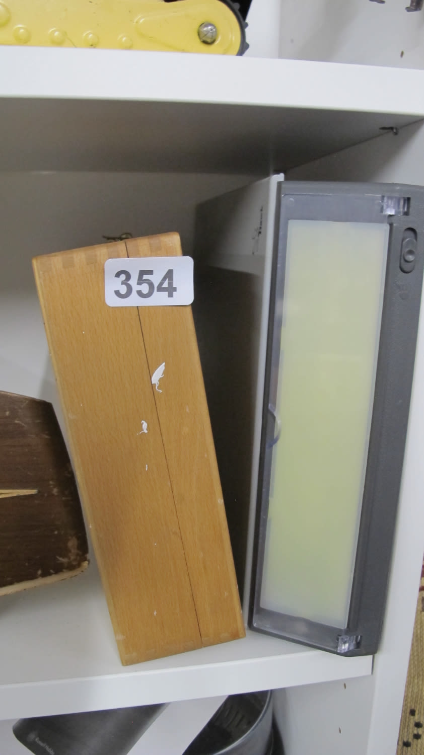 Lot 354: Wooden box of slides