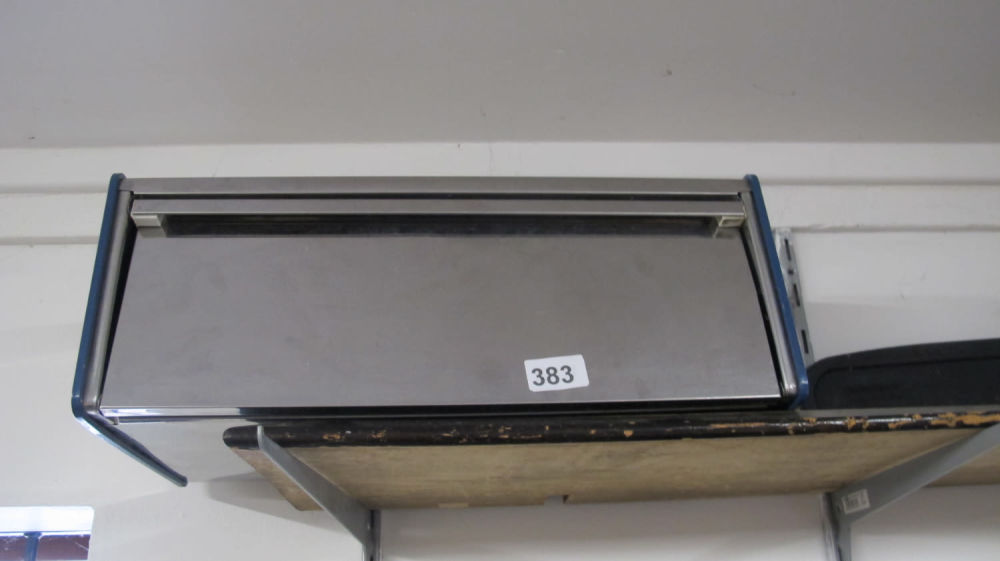 Lot 383: Stainless steel bread bin