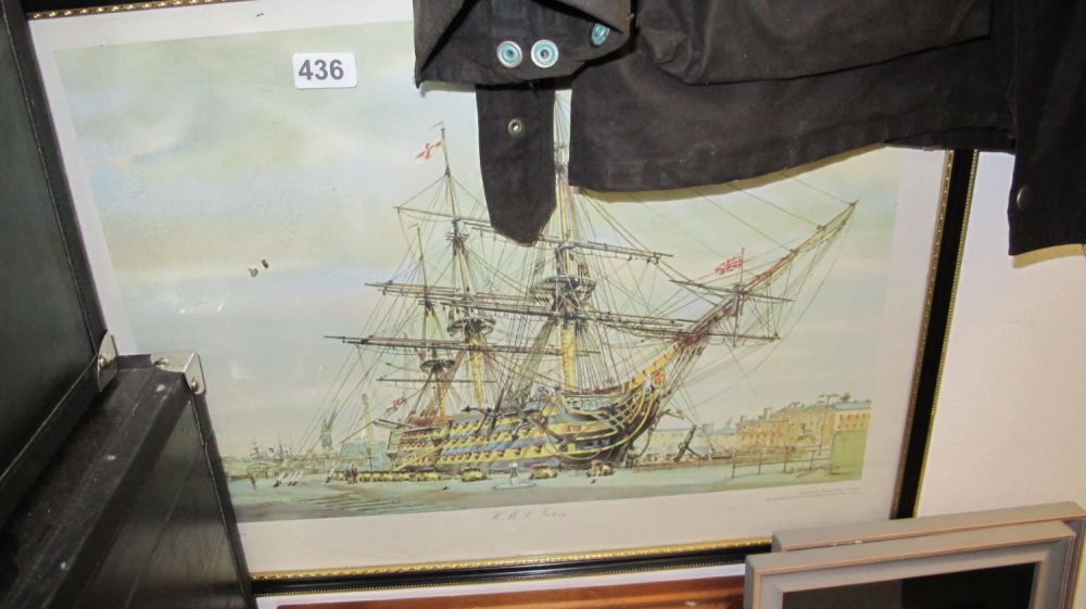 Lot 436: Framed and glazed boat picture