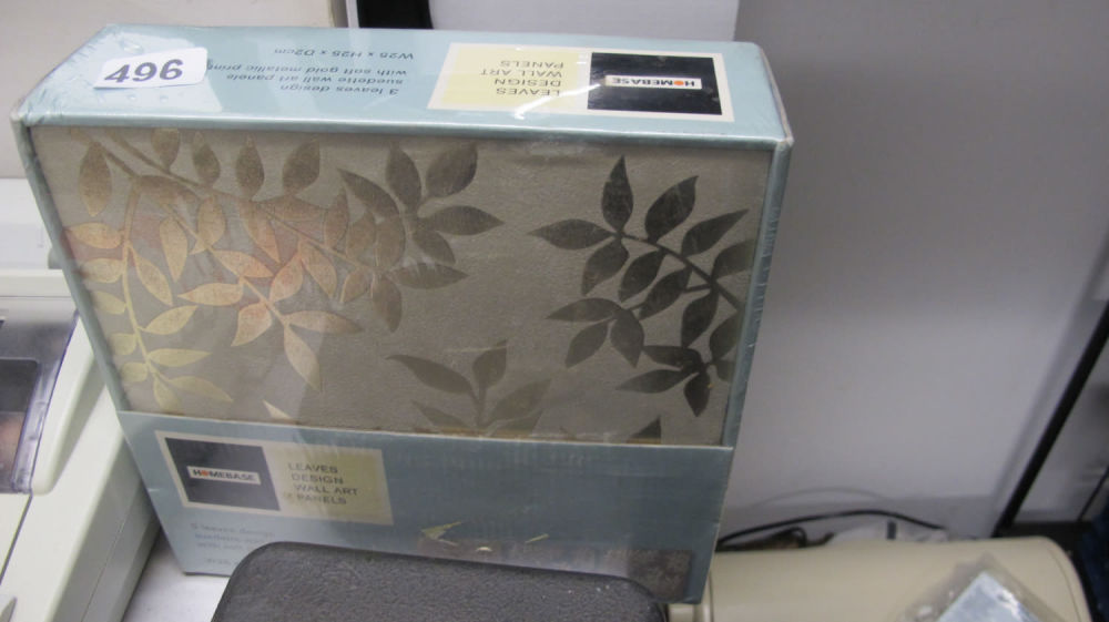 Lot 496: Homebase wall art panels