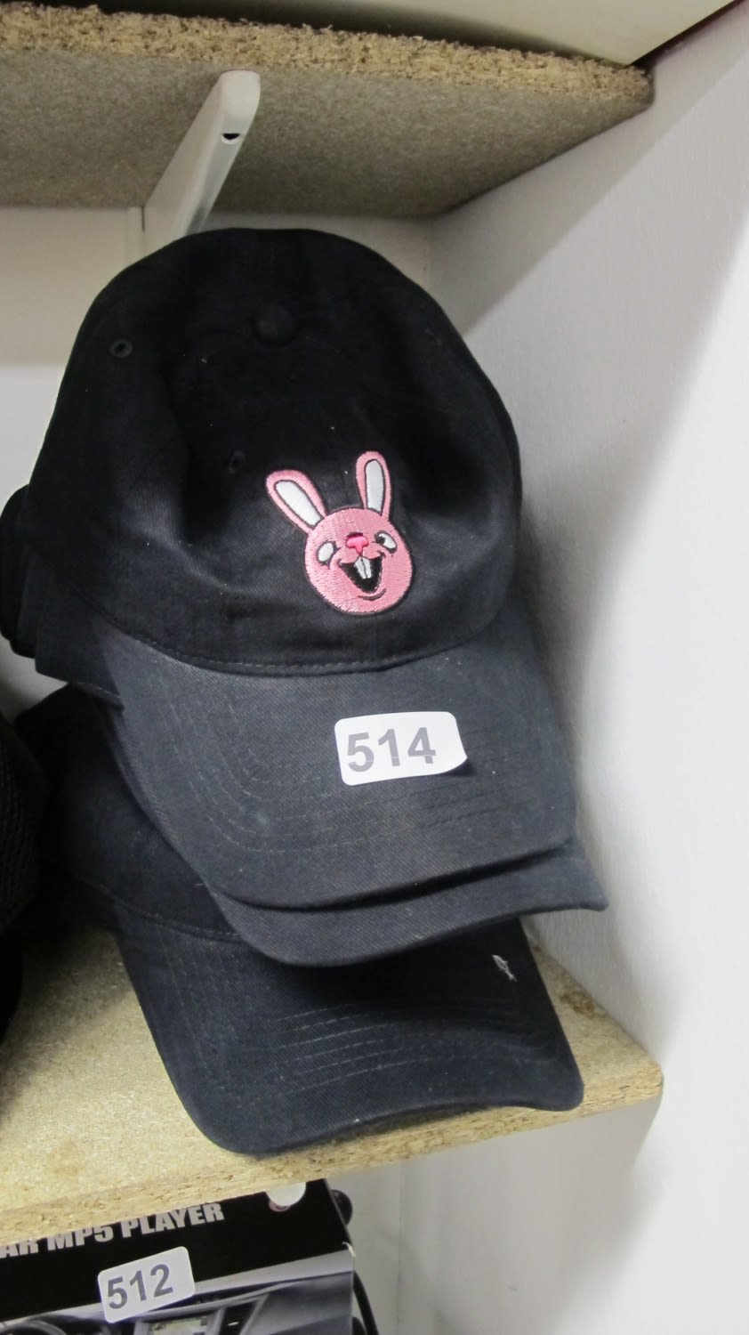 Lot 514: Pink bunny baseball caps