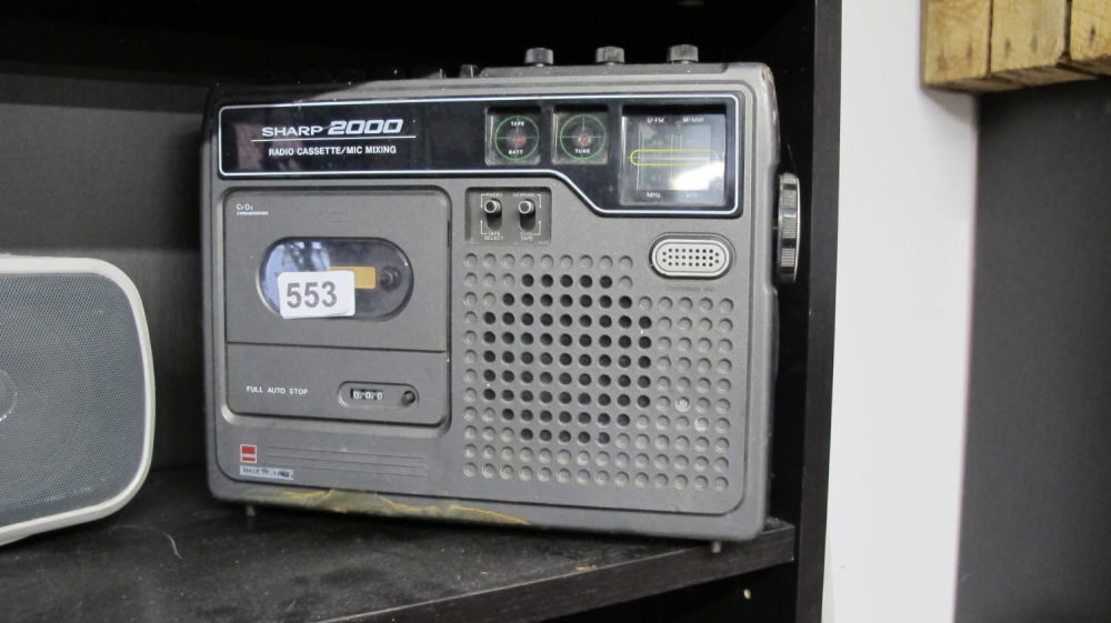 Lot 553: Sharp radio cassette