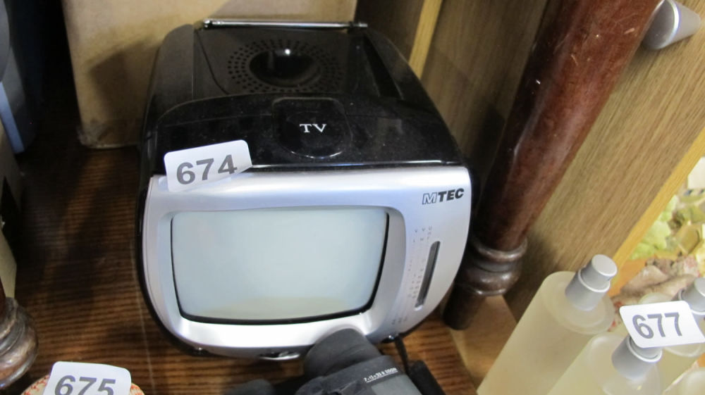 Lot 674: MTEC portable tv