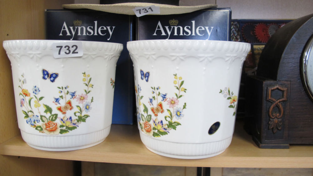 Lot 732: 2 Aynsley planters