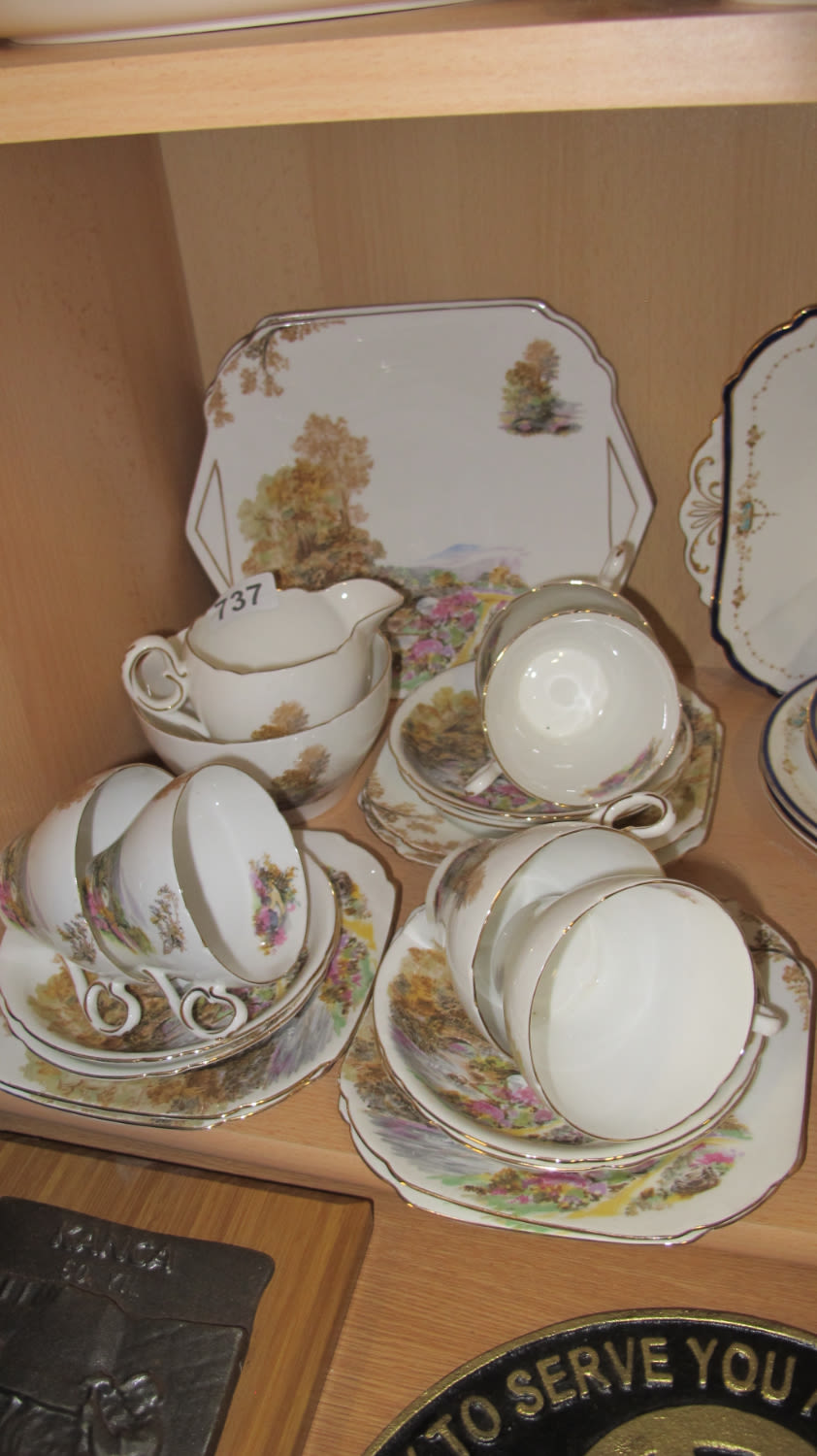 Lot 737: Vintage Shelley tea service
