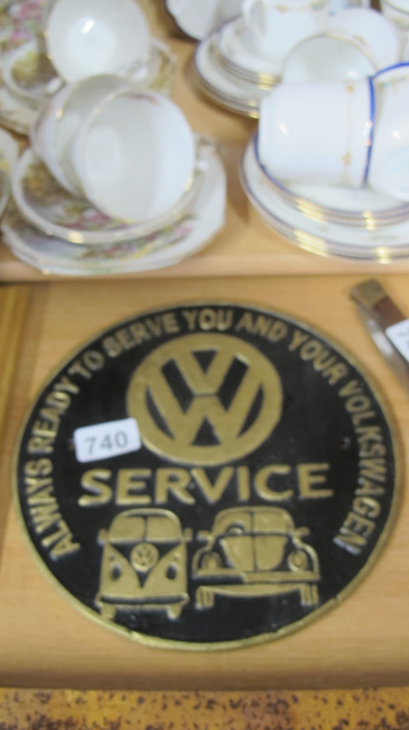 Lot 740: VW service plaque