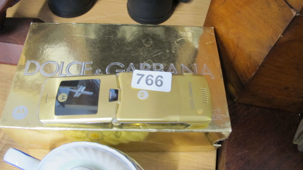 Lot 766: D&G Motorola Razr phone with box