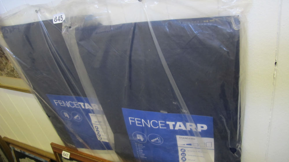 Lot 845: 2 tarpaulins