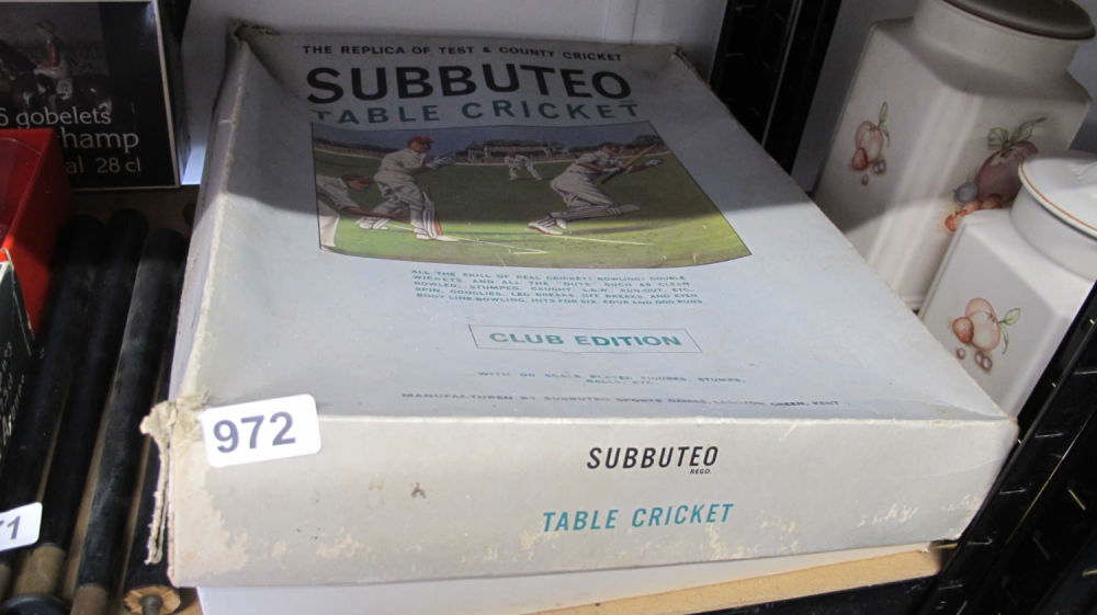 Lot 972: Subbuteo table cricket