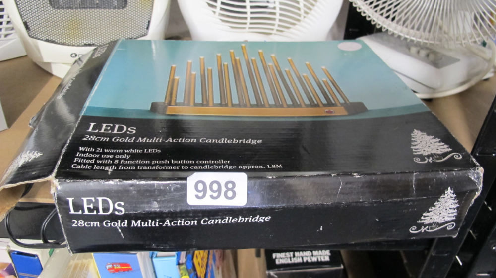 Lot 998: LED multi action candle bridge