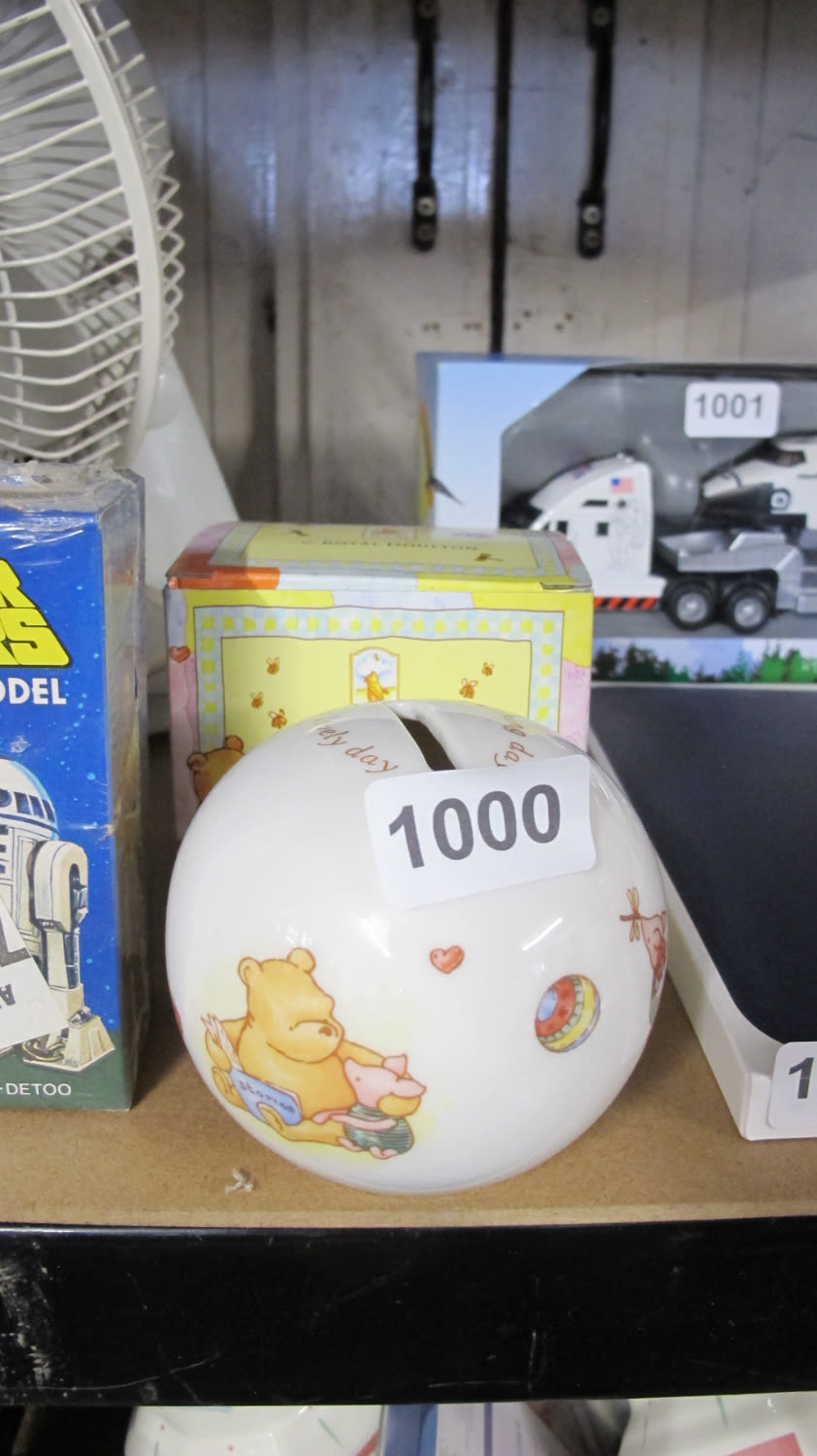 Lot 1000: Winnie the Pooh money box