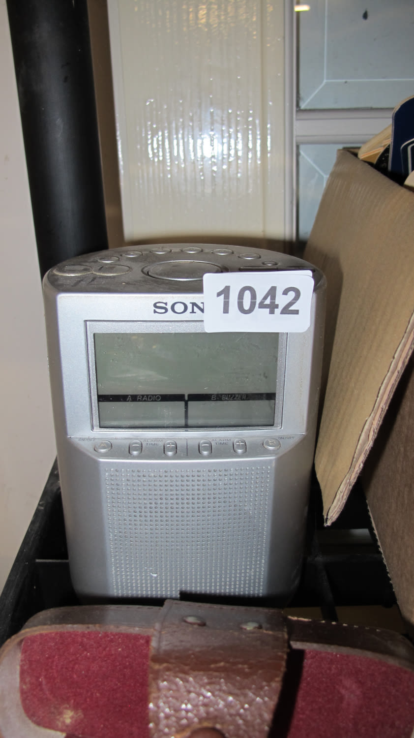 Lot 1042: Sony radio alarm
