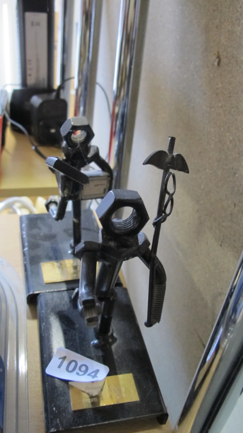 Lot 1094: Figurines made from bolts