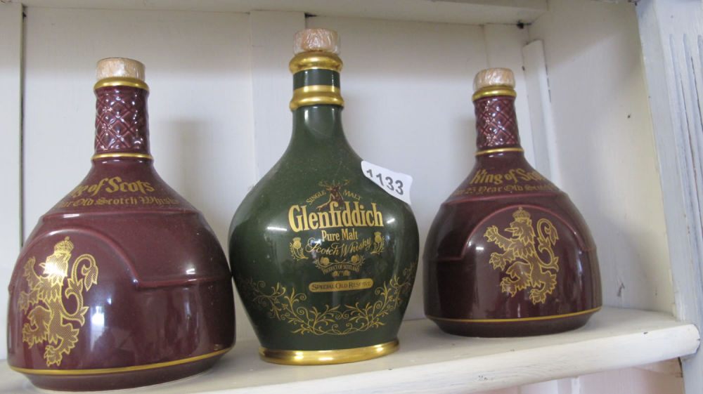 Lot 1133: Whisky bottles