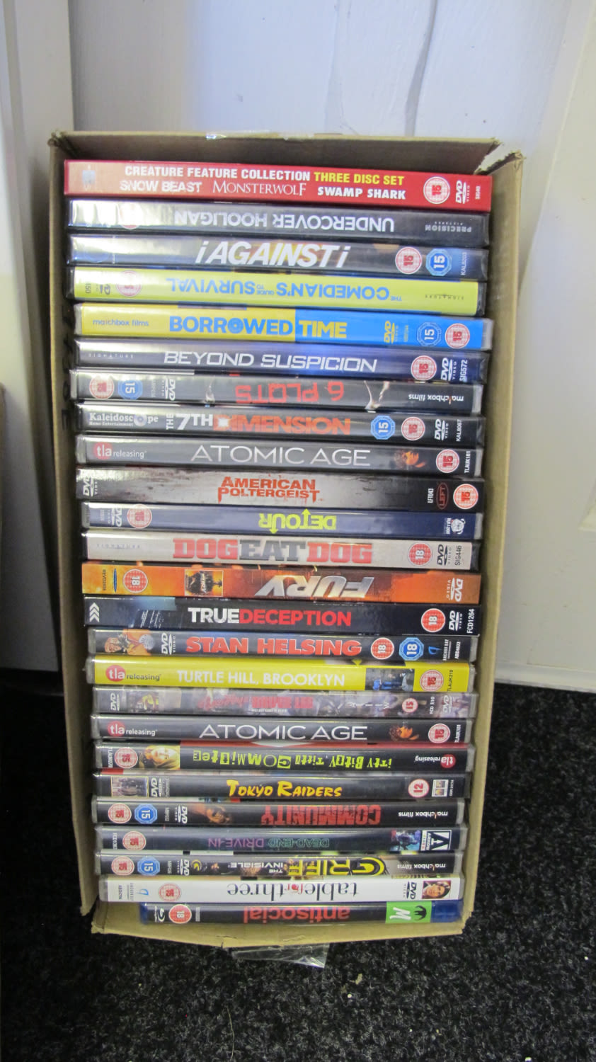 Lot 1153: Box of new DVD's