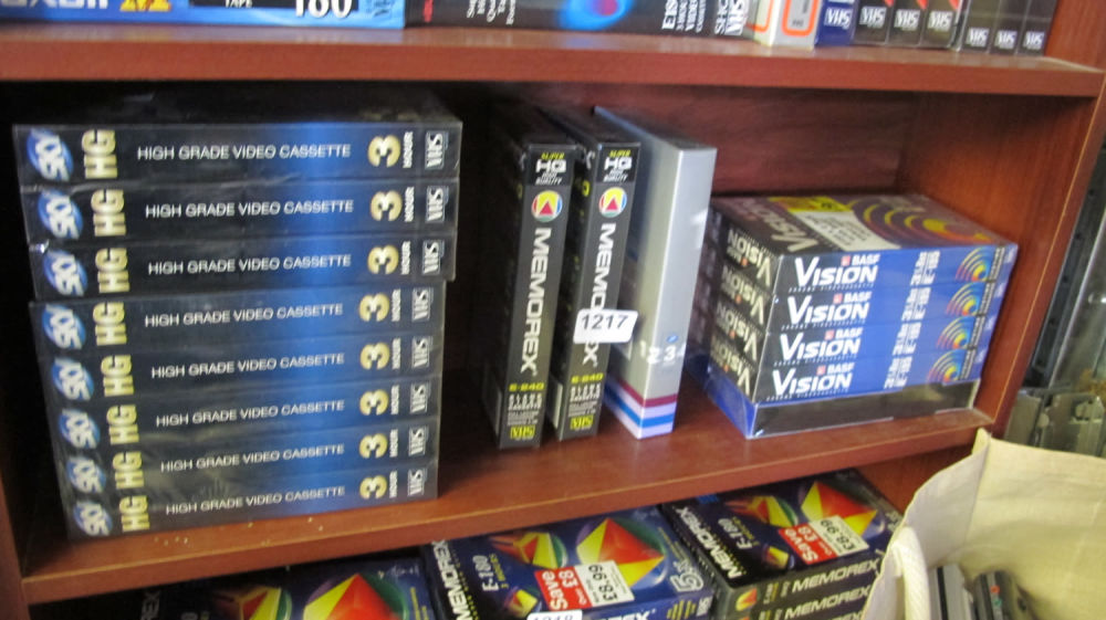 Lot 1217: Qty of blank VHS tapes