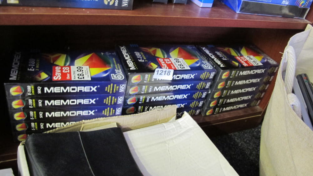 Lot 1218: Qty of blank VHS tapes