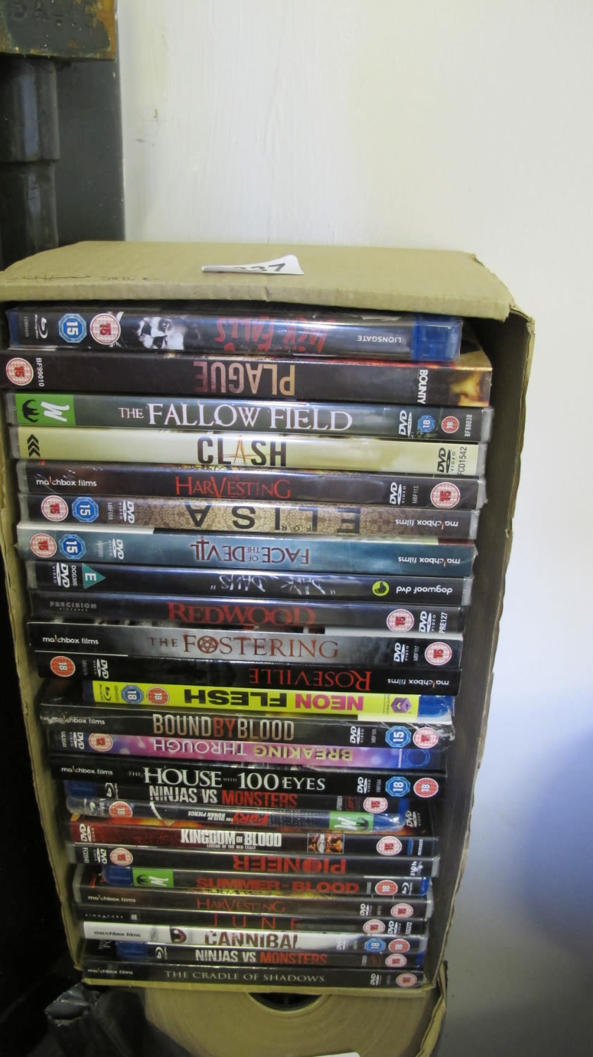 Lot 1237: Box of new DVDs