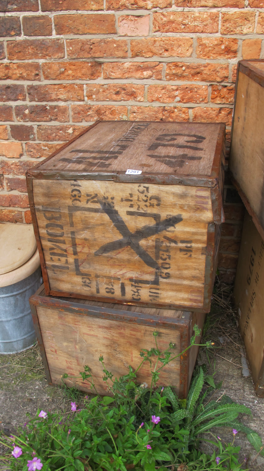 Lot 1291: tea chests