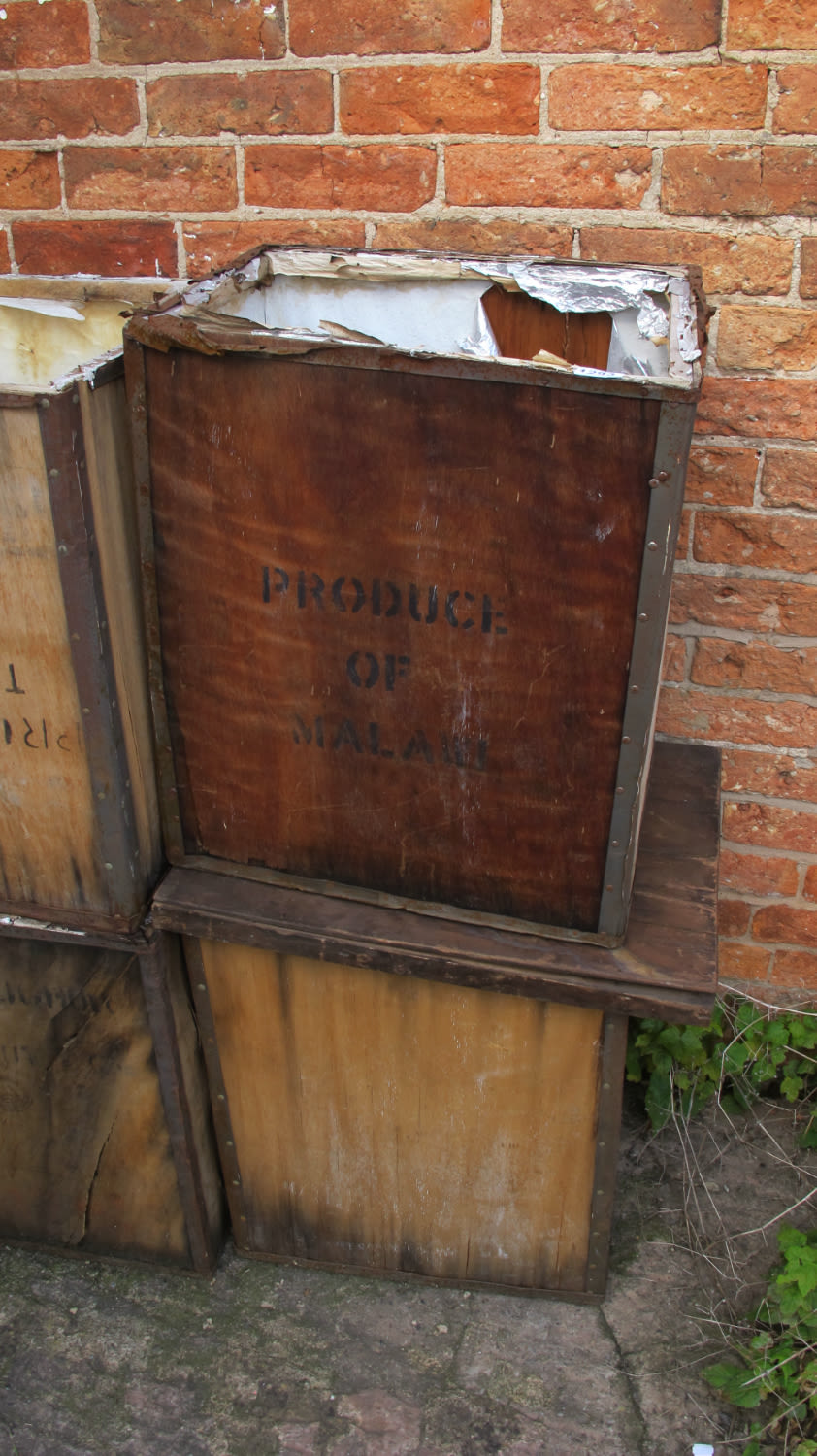 Lot 1293: tea chests