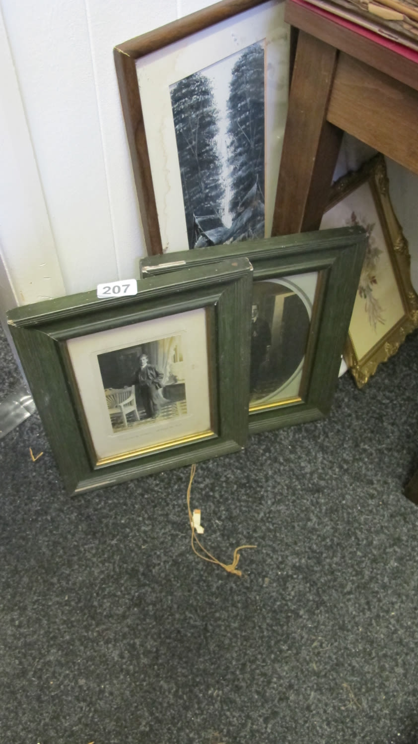 Lot 207: 2 framed and glazed antique photographs