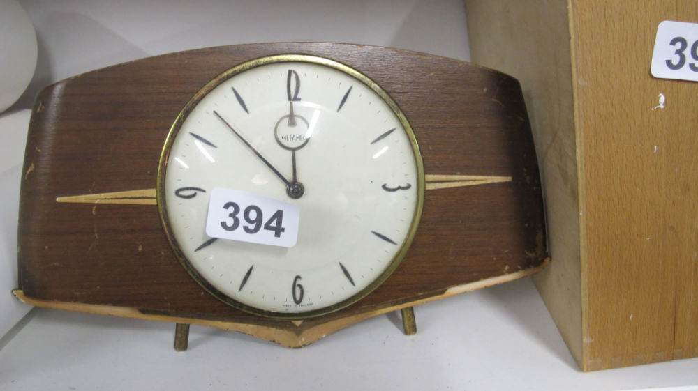 Lot 394: metamec mantle clock